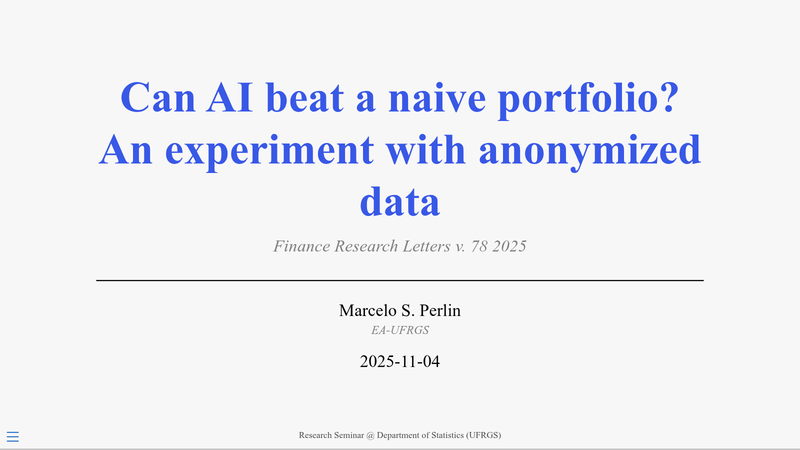 Can AI beat a naive portfolio? An experiment with anonymized data
